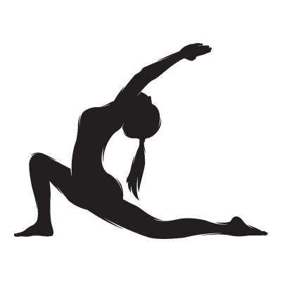 icon of a woman doing a low lunge pose